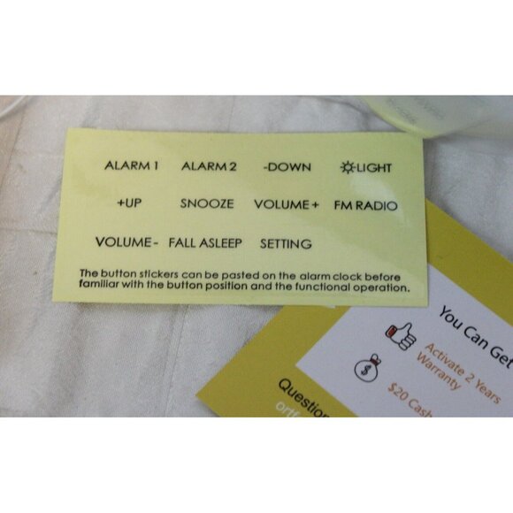 Wake up Light Alarm Clock Sunrise Sunset Sim FM Radio Nature Sounds LED Digital - Picture 6 of 8